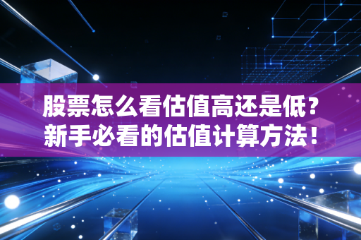 股票怎么看估值高还是低?新手必看的估值计算方法!