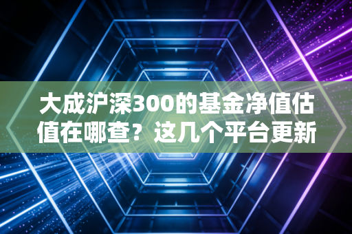 大成沪深300的基金净值估值在哪查?这几个平台更新速度快