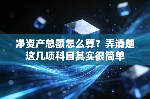 净资产总额怎么算?弄清楚这几项科目其实很简单