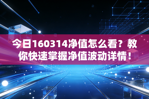 今日160314净值怎么看？教你快速掌握净值波动详情！