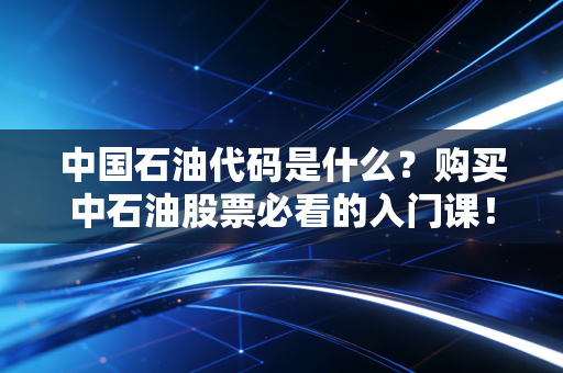 中国石油代码是什么？购买中石油股票必看的入门课！