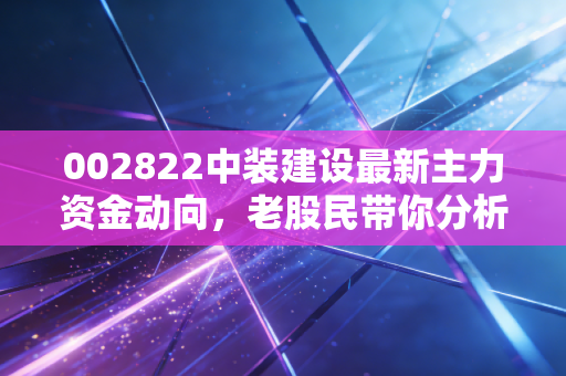 002822中装建设最新主力资金动向，老股民带你分析！