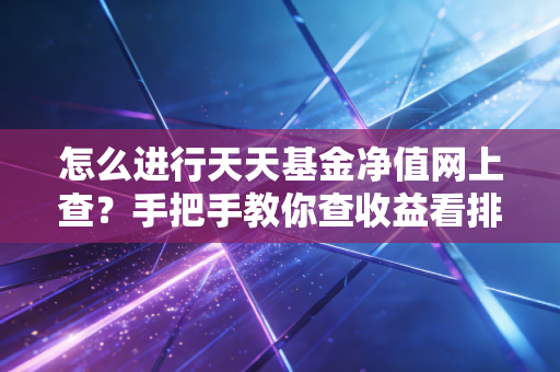 怎么进行天天基金净值网上查？手把手教你查收益看排名