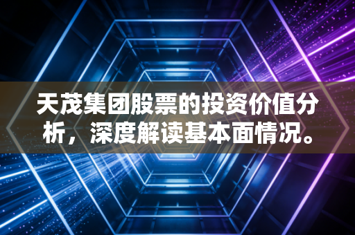 天茂集团股票的投资价值分析，深度解读基本面情况。