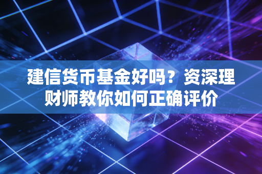 建信货币基金好吗?资深理财师教你如何正确评价