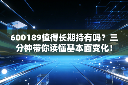 600189值得长期持有吗？三分钟带你读懂基本面变化！