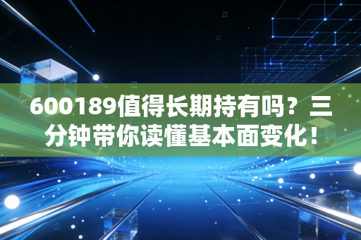600189值得长期持有吗？三分钟带你读懂基本面变化！