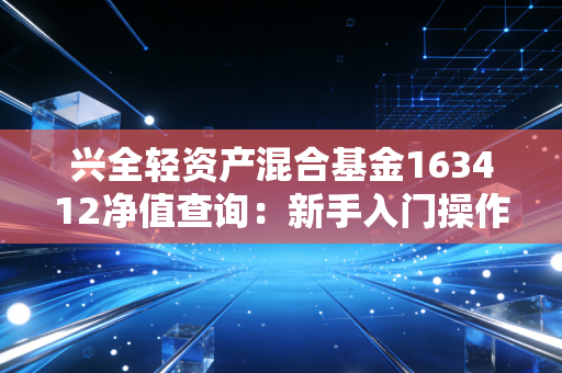 兴全轻资产混合基金163412净值查询：新手入门操作指南