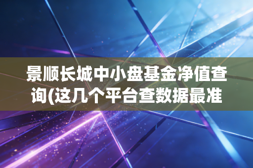 景顺长城中小盘基金净值查询(这几个平台查数据最准)