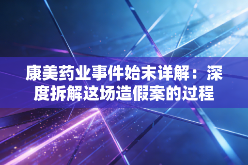 康美药业事件始末详解：深度拆解这场造假案的过程