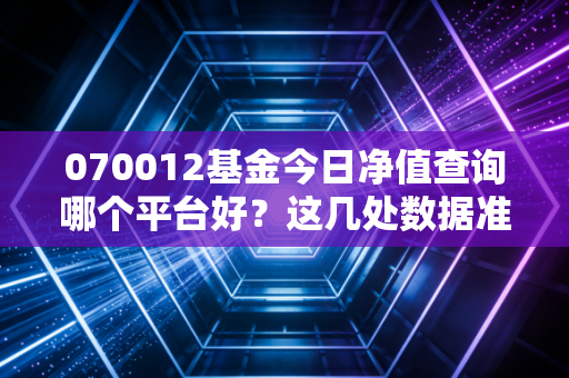 070012基金今日净值查询哪个平台好？这几处数据准