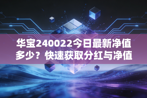 华宝240022今日最新净值多少？快速获取分红与净值变动！