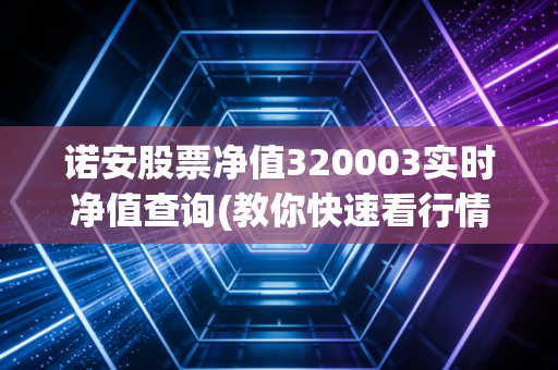 诺安股票净值320003实时净值查询(教你快速看行情)