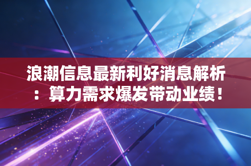 浪潮信息最新利好消息解析：算力需求爆发带动业绩！