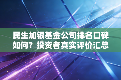 民生加银基金公司排名口碑如何？投资者真实评价汇总