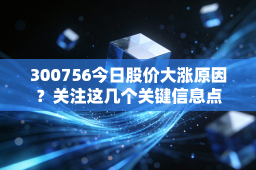 300756今日股价大涨原因?关注这几个关键信息点