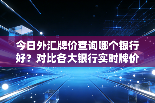 今日外汇牌价查询哪个银行好？对比各大银行实时牌价！