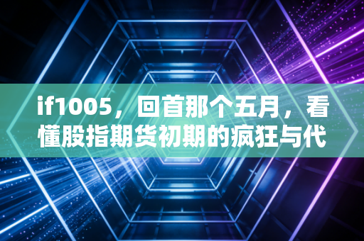 if1005，回首那个五月，看懂股指期货初期的疯狂与代价