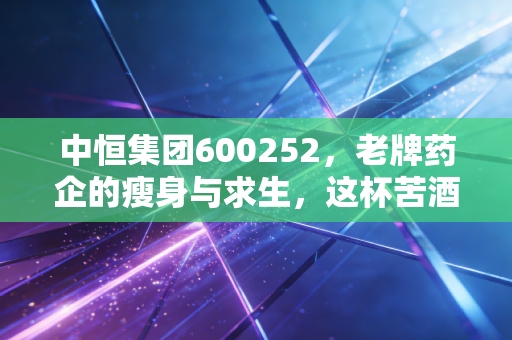 中恒集团600252，老牌药企的瘦身与求生，这杯苦酒还值得喝吗？