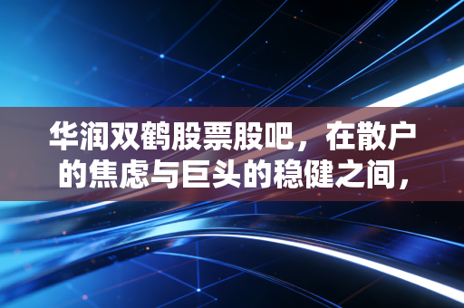 华润双鹤股票股吧，在散户的焦虑与巨头的稳健之间，我们该如何抉择？