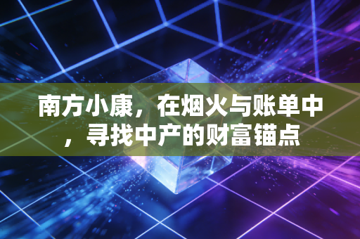 南方小康，在烟火与账单中，寻找中产的财富锚点