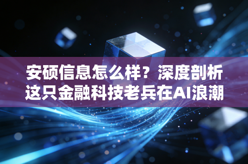 安硕信息怎么样?深度剖析这只金融科技老兵在AI浪潮下的真实成色
