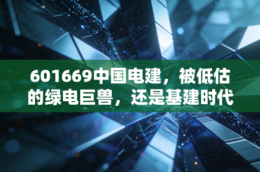 601669中国电建,被低估的绿电巨兽,还是基建时代的落日余晖?——深度剖析其投资价值与未来潜力