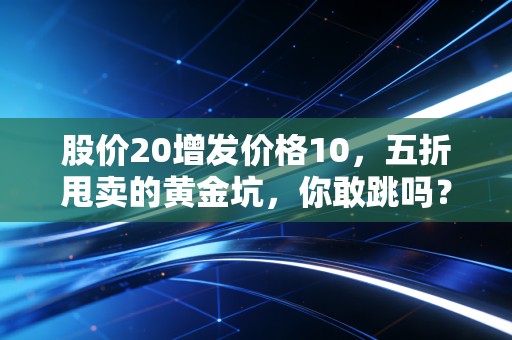 股价20增发价格10,五折甩卖的黄金坑,你敢跳吗?