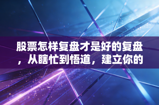 股票怎样复盘才是好的复盘，从瞎忙到悟道，建立你的交易闭环