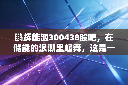鹏辉能源300438股吧,在储能的浪潮里起舞,这是一家被低估的隐形冠军吗?