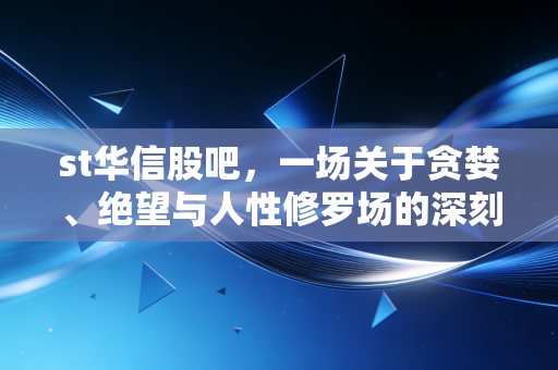 st华信股吧，一场关于贪婪、绝望与人性修罗场的深刻复盘