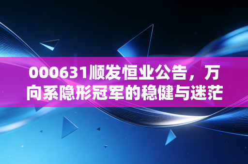 000631顺发恒业公告，万向系隐形冠军的稳健与迷茫，散户该坚守还是离场？