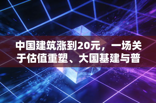 中国建筑涨到20元,一场关于估值重塑、大国基建与普通人财富进阶的狂想曲