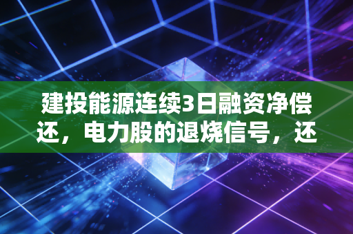 建投能源连续3日融资净偿还，电力股的退烧信号，还是倒车接人？