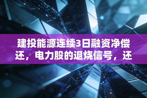 建投能源连续3日融资净偿还，电力股的退烧信号，还是倒车接人？