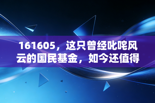 161605，这只曾经叱咤风云的国民基金，如今还值得我们托付吗？