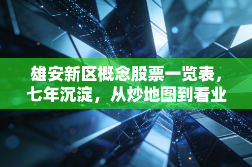 雄安新区概念股票一览表，七年沉淀，从炒地图到看业绩的深度复盘