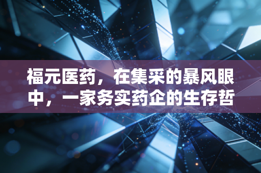 福元医药，在集采的暴风眼中，一家务实药企的生存哲学与未来博弈