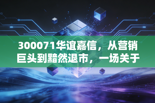 300071华谊嘉信，从营销巨头到黯然退市，一场关于贪婪与风控的沉痛教训