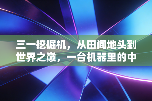 三一挖掘机,从田间地头到世界之巅,一台机器里的中国经济缩影
