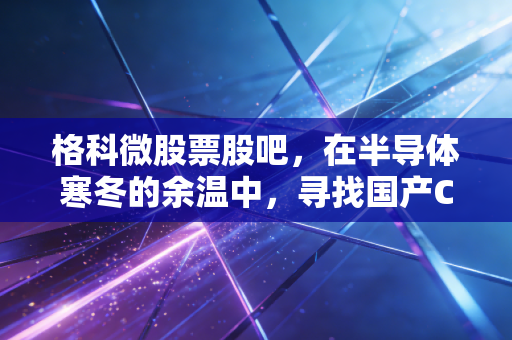 格科微股票股吧，在半导体寒冬的余温中，寻找国产CIS龙头的春天