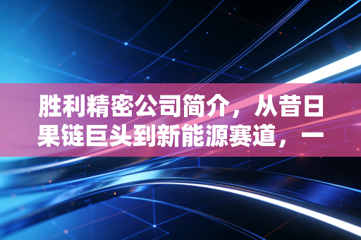 胜利精密公司简介，从昔日果链巨头到新能源赛道，一位精密制造老兵的突围与重生