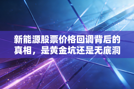 新能源股票价格回调背后的真相,是黄金坑还是无底洞?