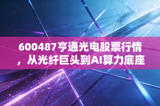 600487亨通光电股票行情,从光纤巨头到AI算力底座,这只老将还能打吗?