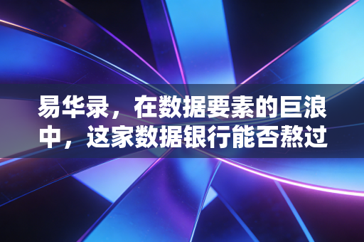 易华录，在数据要素的巨浪中，这家数据银行能否熬过黎明前的黑暗？