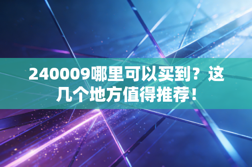 240009哪里可以买到？这几个地方值得推荐！