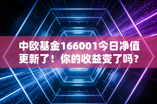 中欧基金166001今日净值更新了!你的收益变了吗?