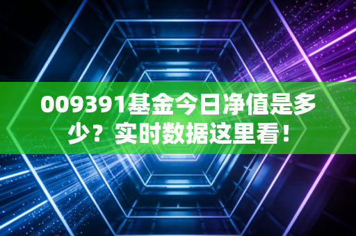 009391基金今日净值是多少？实时数据这里看！