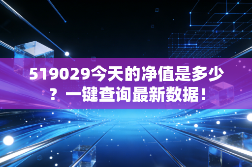 519029今天的净值是多少？一键查询最新数据！