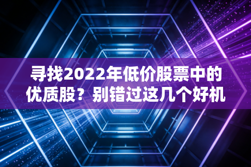 寻找2022年低价股票中的优质股？别错过这几个好机会！